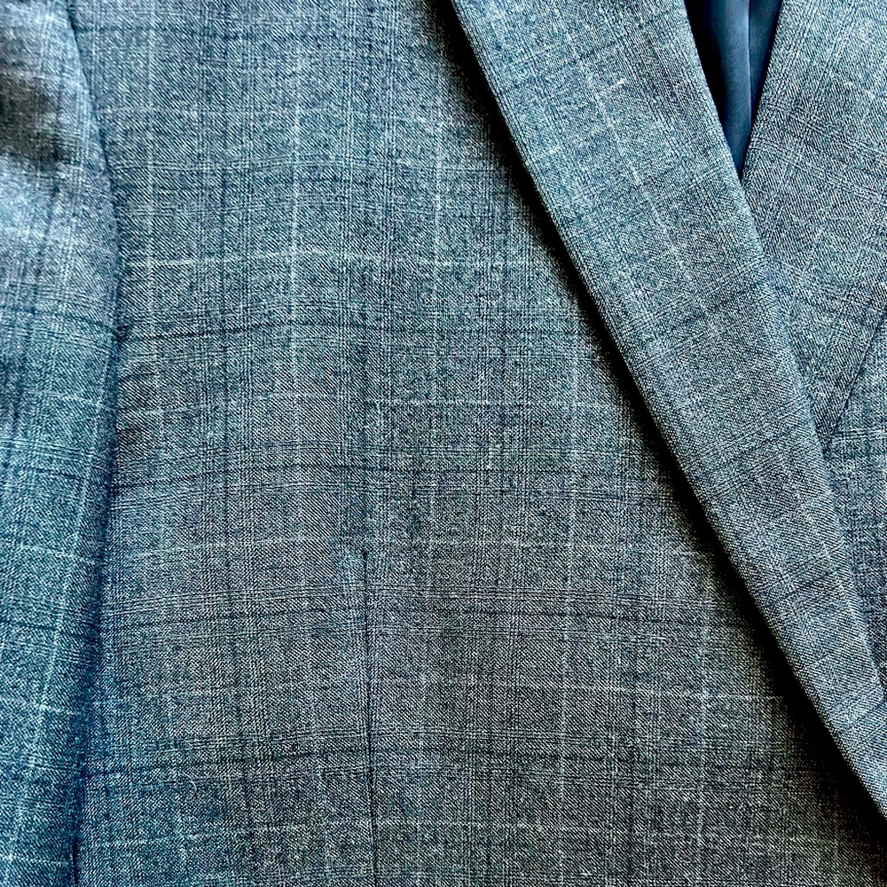 Jos A Bank Men’s 43L Blue Glen Plaid Blazer